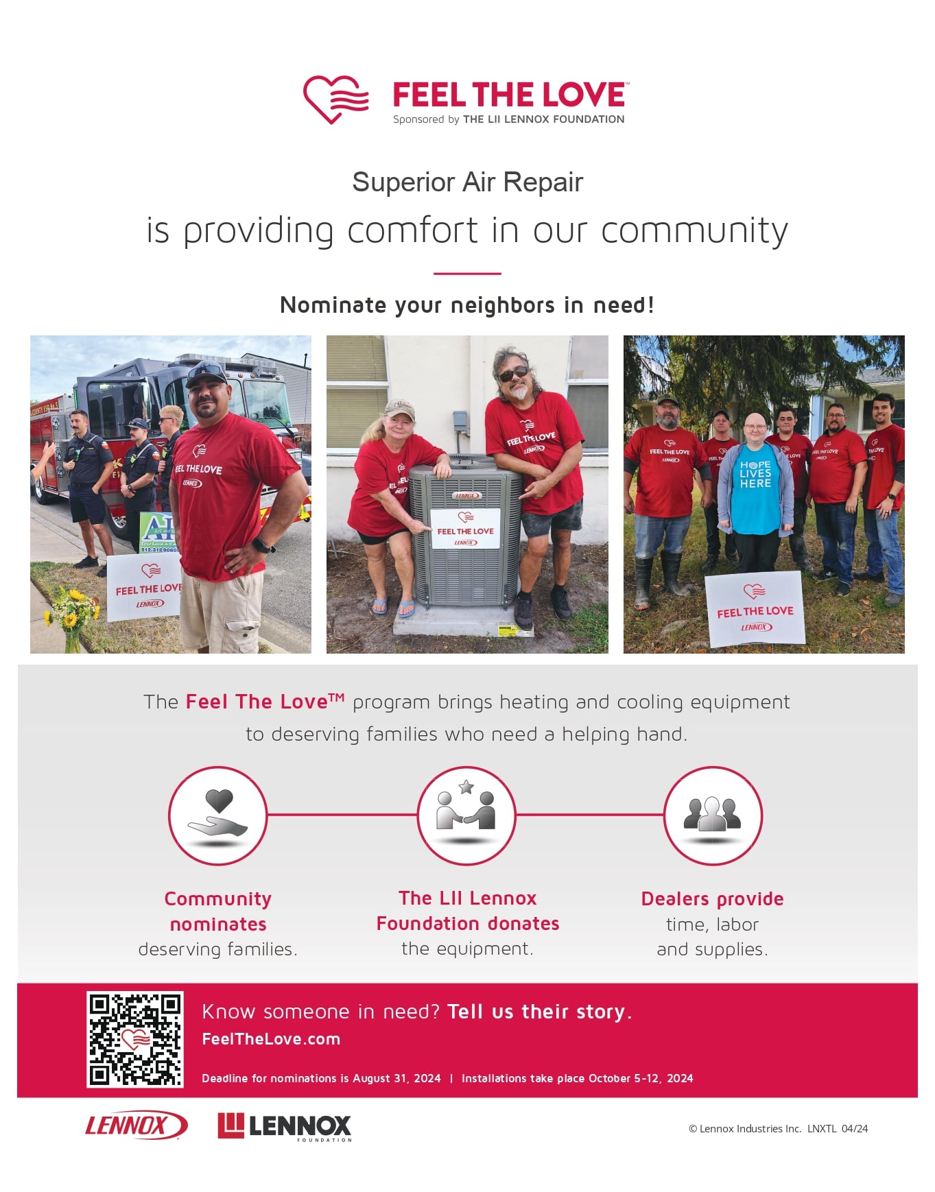 SAR Feel the Love Flyer page